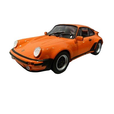 Miniatura carro Porsche 911 (930) Turbo 1977 laranja 1/12