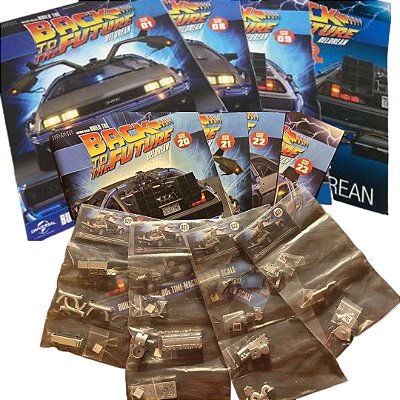 Miniatura PARA MONTAR Delorean Time Machine De volta para o Futuro com luz 1/8