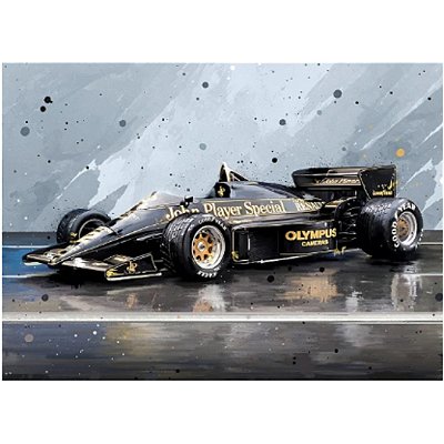 Quadro Lotus 97T Vitória do Senna F1 1985 Edição Limitada