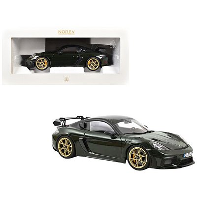 Miniatura Porsche Cayman GT4 RS Weissach Brewster Green 1/18