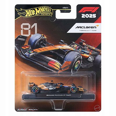 Miniatura Hot Wheels Premium F1 2025 - #81 PIASTRI - Edição Especial - lançamento