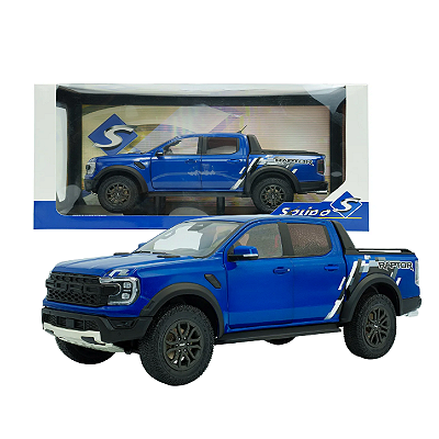 Miniatura Ford Ranger Raptor 2024 Azul Solido 1/18