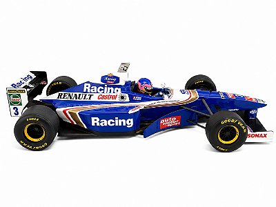 Miniatura williams villeneuve campeão 1997 Com Caixa Acrílica  -1/18
