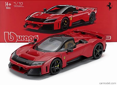 miniatura ferrari f80 1/18 vermelho roso corsa