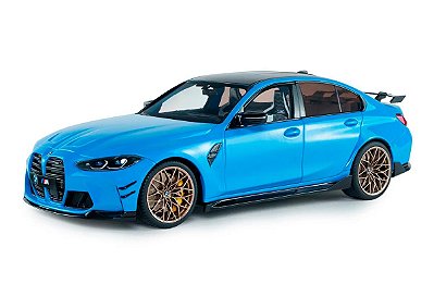 Miniatura BMW M3 Performance Parts 2024 1:18 Solido Azul
