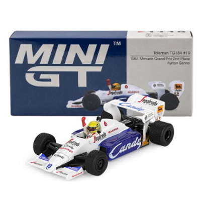 MINIATURA SENNA TOLEMAN MONACO GRAND PRIX 1984 1/64 MINI GT