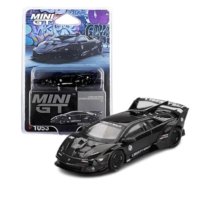 Miniatura Mini GT Lamborghini MURCIELAGO GT EVO Preta 1/64