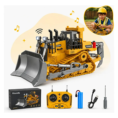 Trator Esteira Controle Remoto Bateria Recarregavel 1/20