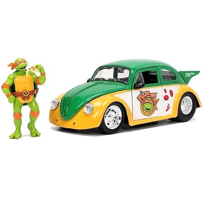 Miniatura Volkswagen Drag Fusca Michelangelo Tartaruga 1/24
