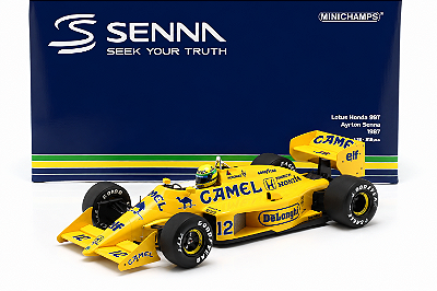 Miniatura Lotus 99T Ayrton Senna GP Mônaco 1987 1/12