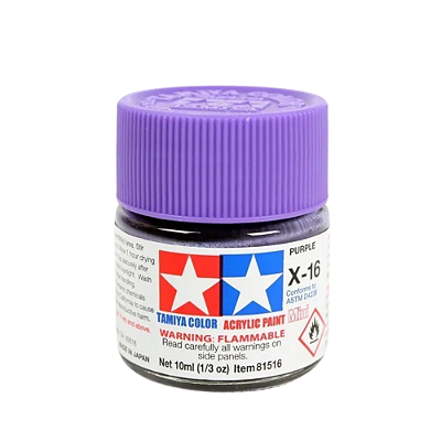 Tinta Acrílica Mini X-16 Roxo 10ml Tamiya 81516