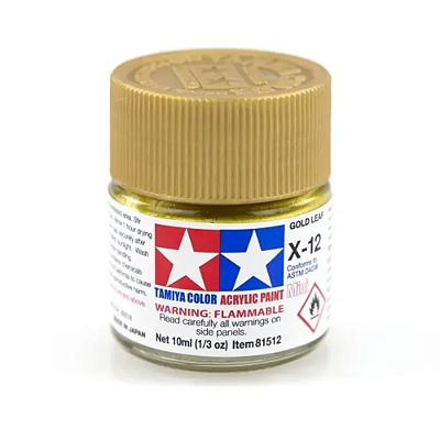 Tinta Acrílica Mini Gold Leaf X-12 10ml Tamiya D4236