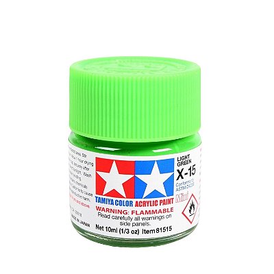 Tinta Acrílica Mini Tamiya X-15 Light Green 10 ml D4236