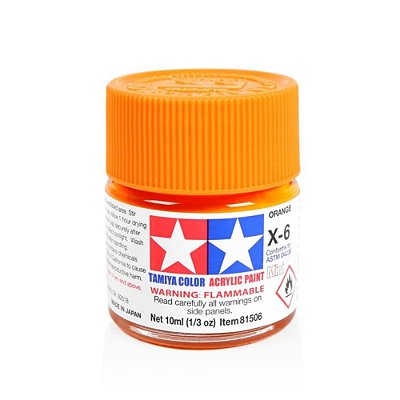 Tinta Acrílica Mini Tamiya Orange X-6 10 ml