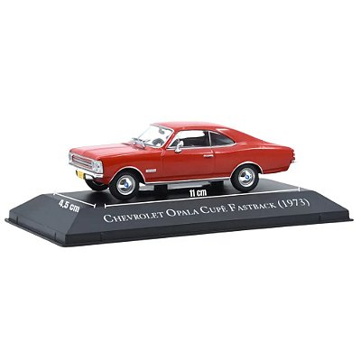 Miniatura Opala Cupê FastBack (1973) Vermelho Classicos 1/43