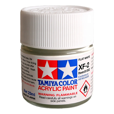 Tinta Acrílica Tamiya Flat White XF-2 81302 23 ml