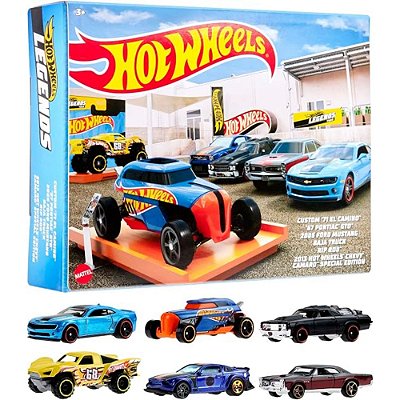 Miniatura Hot Wheels Pack C/ 6 Peças Legends Theme 1/64