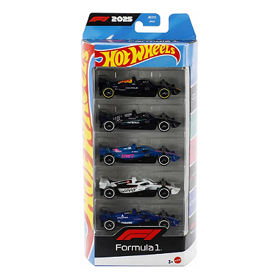 Miniatura Hot Wheels F1 2025 Lançamento Pack 5 Carros