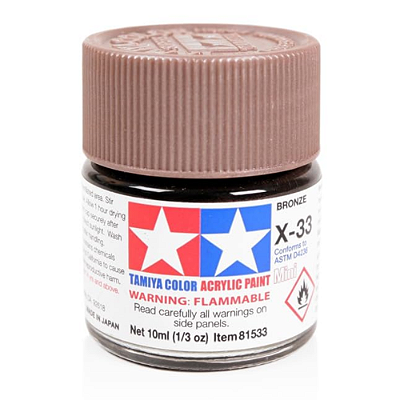 Tinta Acrílica Mini Tamiya Bronze X-33 10 ml