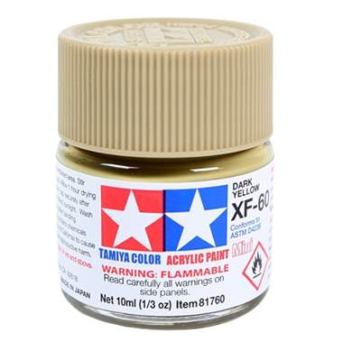 Tinta Acrílica Mini Dark Yellow XF-60 10ml Tamiya