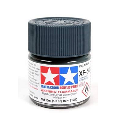 Tinta Acrílica Mini Field Blue XF-50 10ml Tamiya