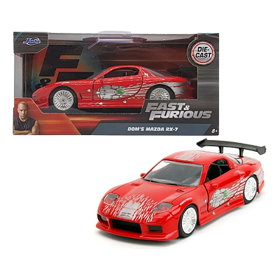 Miniatura Fast & Furious Dom Toretto Mazda Rx-7 Jada 1/32