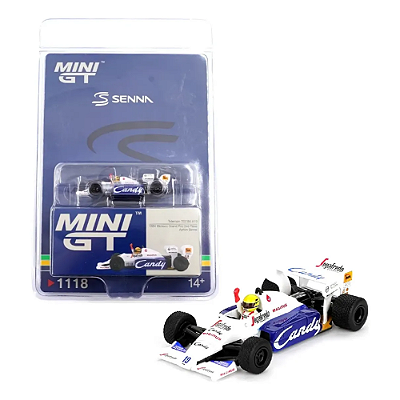 Miniatura Mini GT Toleman TG184 #19 Ayrton Senna 1118 1/64