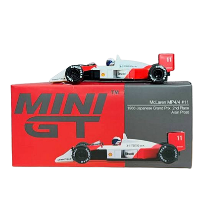 Miniatura Mini GT McLaren MP4/4 #11 Alain Prost 1/64