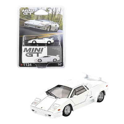 Miniatura Mini GT Lamborghini Countach Branco 1/64