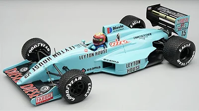 MARCH 881 N.15 ENGLAND GP 1988 MAURICIO GUGELMIN PNEUS DE CHUVA COM PILOTO 1:18