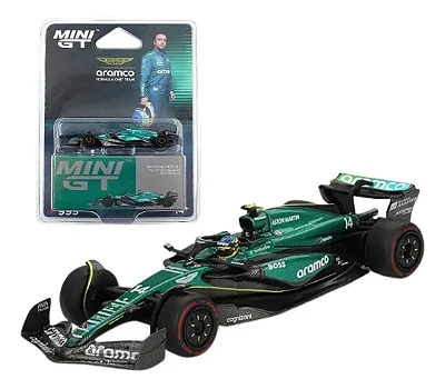 Aston Martin F1 2024 Fernando Alonso #14 Bahrain MINI GT 1/64