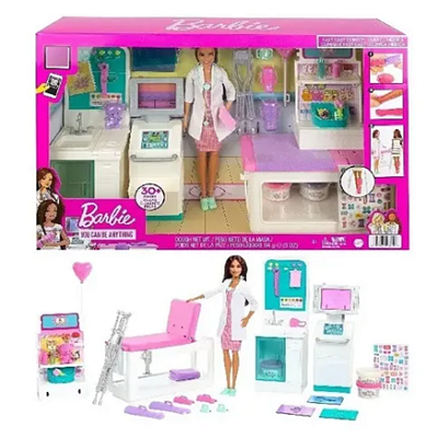 Boneca Barbie Playset Clinica Medica Mattel GTN61