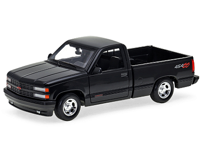 Miniatura Chevrolet 454 SS Pick-Up 1993 1:24 Maisto Preto