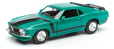 Miniatura Ford Mustang Boss 302 1970 1:24 Maisto Verde