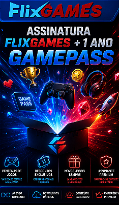 Assinatura FlixGames 12 MESES + 1 ANO GamePass