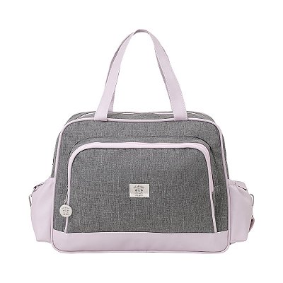 Bolsa Maternidade Monte Carlo Cinza e Rosa G