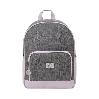 Mochila Maternidade Monte Carlo Cinza e Rosa