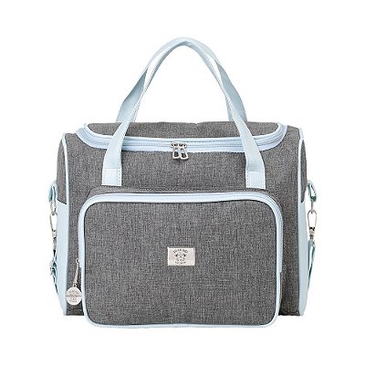 Bolsa Maternidade Monte Carlo Cinza e Azul M