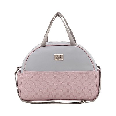 Mala Maternidade Clean - Cinza e Rosa M