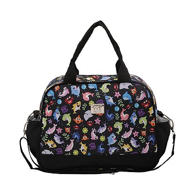Mala Maternidade Cute Shark - Preto G