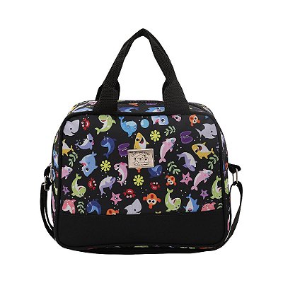 Mala Maternidade Cute Shark - Preto M
