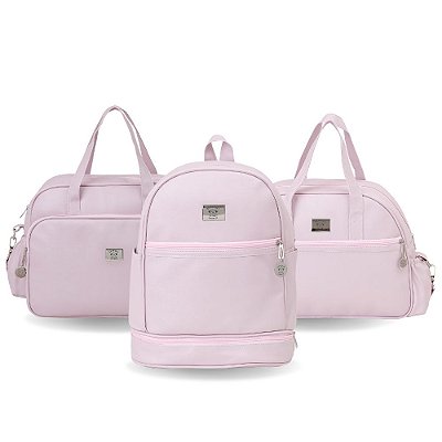 Kit Maternidade Essential Rosa com Trocador - 3 peças