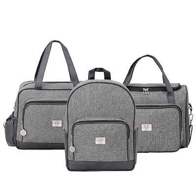 Kit Maternidade Monte Carlo Preto com Trocador - 3 peças