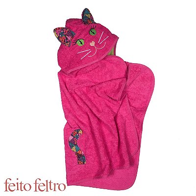 Toalha de Banho Infantil Gata Vivi