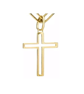 Pingente Masculino Cruz De Ouro 18k Grande