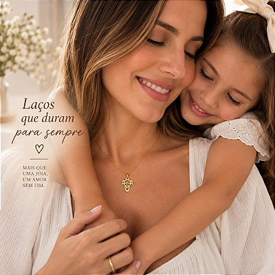 Pingente Menina Filha Ouro 18k Vazada Tamanho Médio 0.3gr