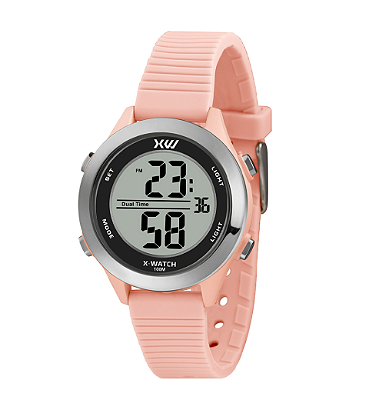 Relógio Feminino X-watch Digital Rosa Adolescente Xfppd088w