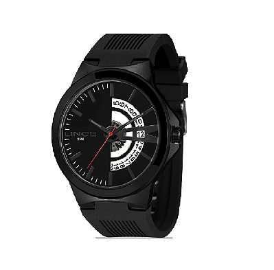 Relógio Lince Masculino Preto Calendário Silicone MRP4817L50