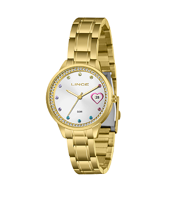 Relógio Lince Feminino Adolescente Pedras Coloridas Lrg4831l38