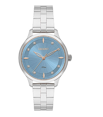 Relogio Feminino Orient Prateado com Strass FBSS0147 A1SX